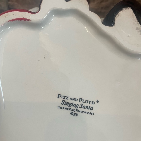 Fitz and Floyd Collectible Singing Santa Cookie Jar - Picture 5 of 5
